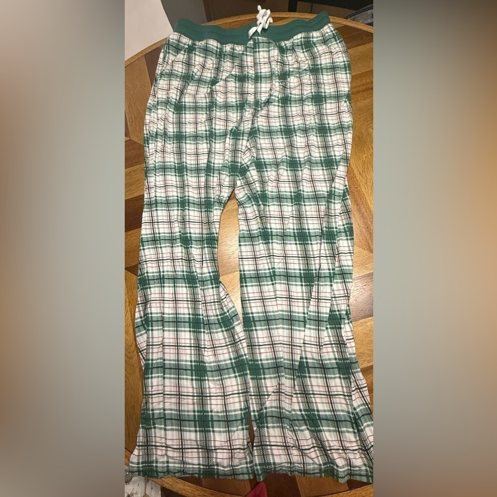 Little Sleepies Green and White Plaid Pajama Pants